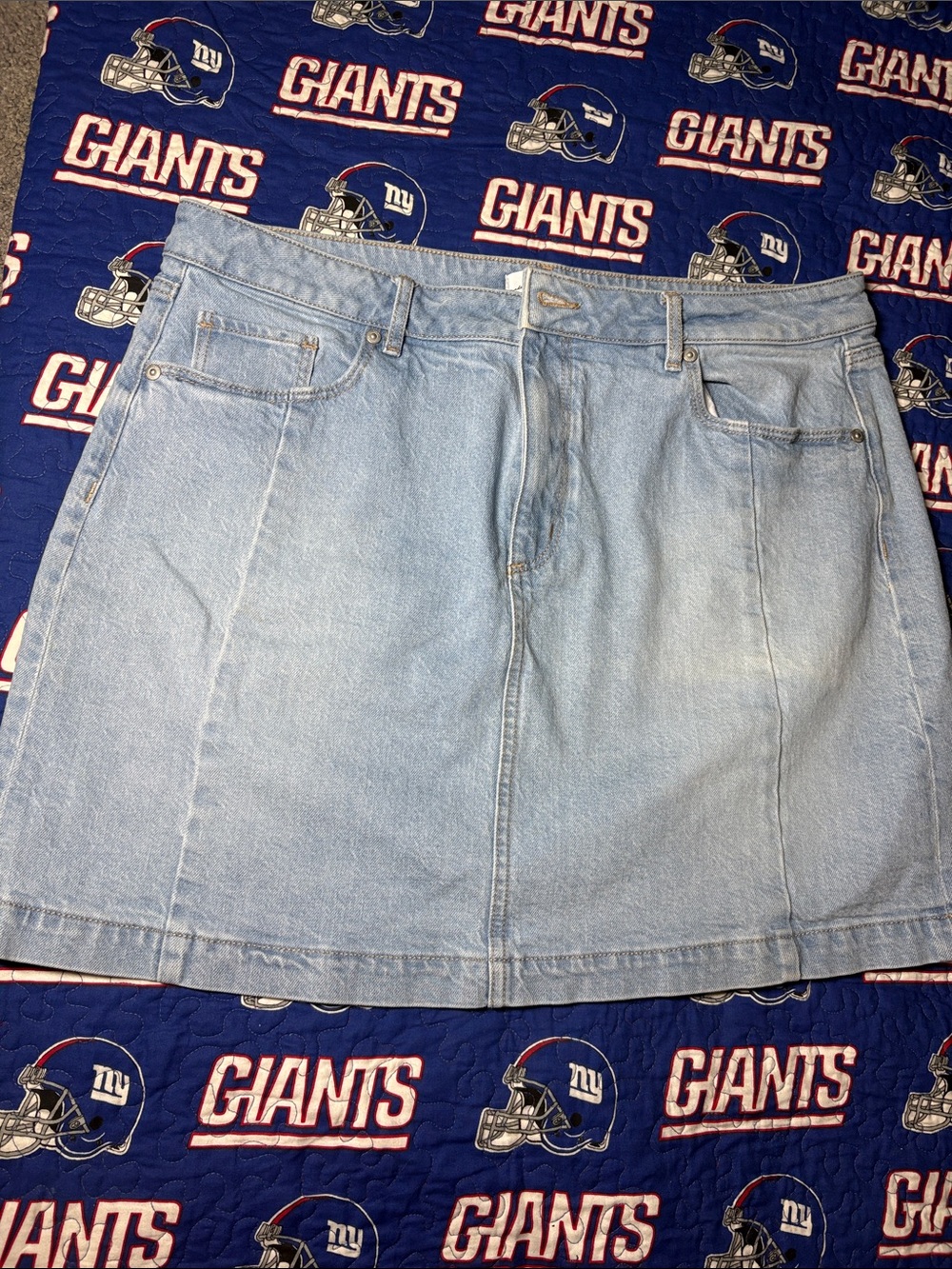 LOFT Light Blue Denim Mini Skirt
